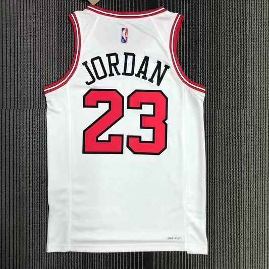 Chicago Bulls White #23 JORDAN NBA Season Jerseys 75 Year