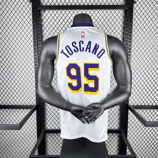 Los Angeles Lakers White #95 TOSCANO NBA Season Jerseys 2023