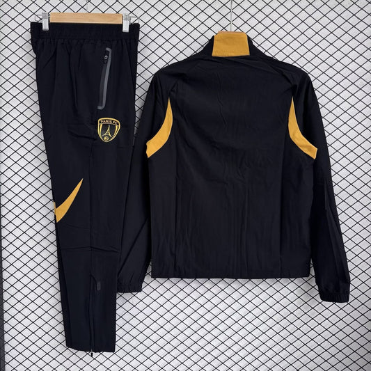 Paris FC Windbreaker Sets With Pants Black Football Jersey 2025/2026