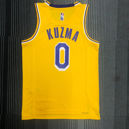 Los Angeles Lakers 75 Year Yellow #0 KUZMA NBA Season Jerseys 2022