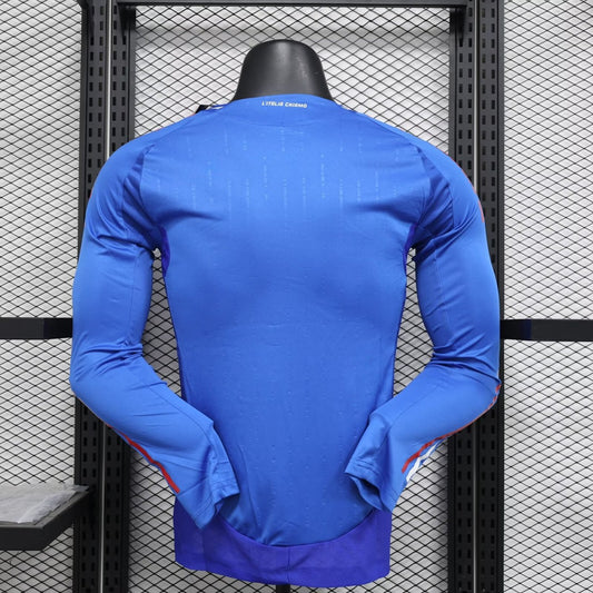 Italy Home Long Sleeve Player Football Jersey 2024/2025
