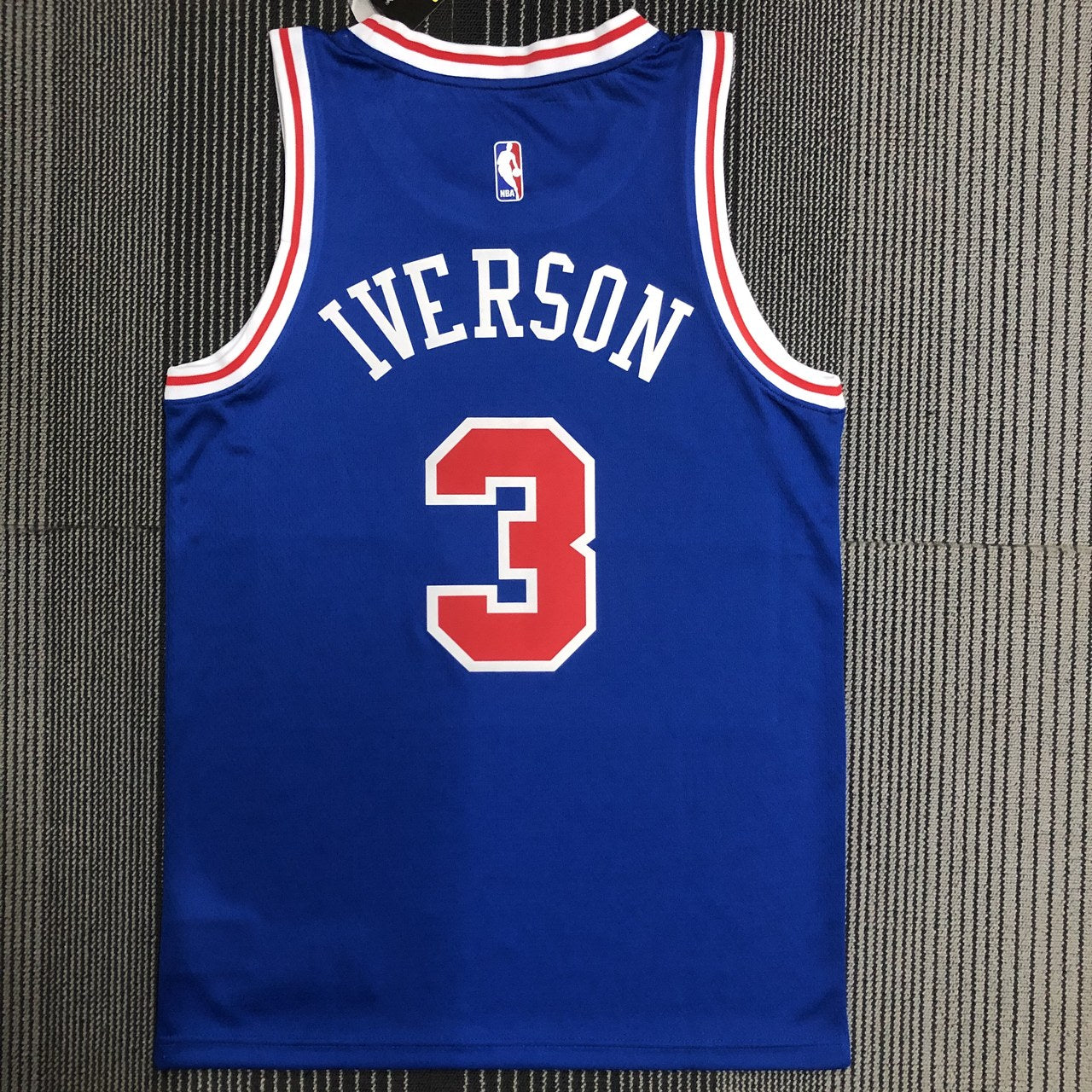 Philadelphia 76Ers Retro Blue #3 IVERSON NBA Season Jerseys