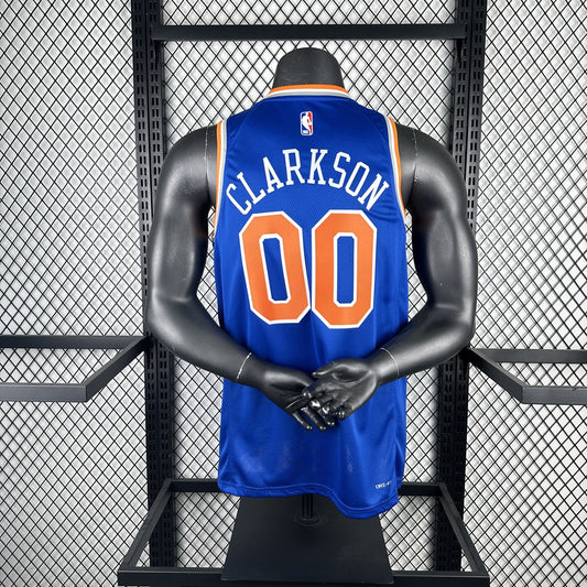 New York Knicks Blue #00 CLARKSON NBA Jerseys 2023