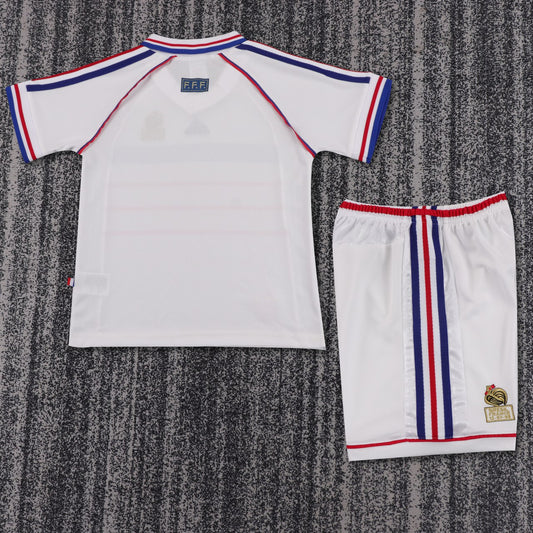 Retro France Away Kids Football Jersey 1998