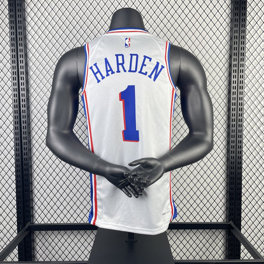 Philadelphia 76Ers Home White #1 HARDEN NBA Season Jerseys 2023
