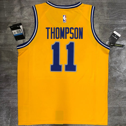 Golden State Warriors Yellow #11 THOMPSON NBA Season Jerseys