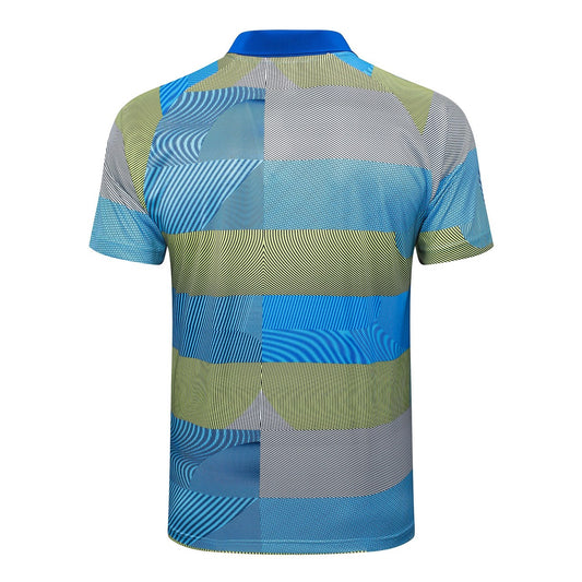 Real Madrid Polo Fans Green Stripe Inkjet Football Jersey 2025/2026