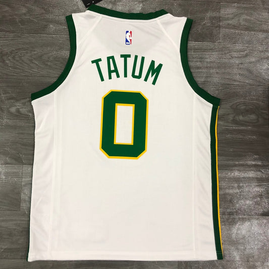 Retro Boston Celtics White #0 TATUN NBA Jerseys 2019