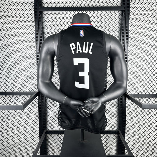 Los Angeles Clippers Jordan #3 PAUL Black NBA Jerseys 2023