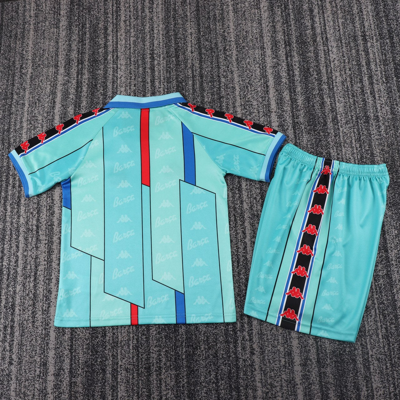 Retro Barcelona Away Kids Football Jersey 1996/1997