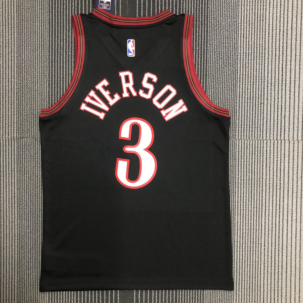 Philadelphia 76Ers Retro Black #3 IVERSON NBA Season Jerseys