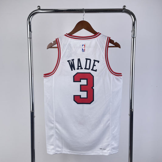 Chicago Bulls White #3 WADE NBA Season Jerseys 2023