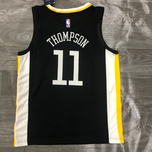 Golden State Warriors Black V-Neck City Edition #11 THOMPSON NBA Season Jerseys 2019