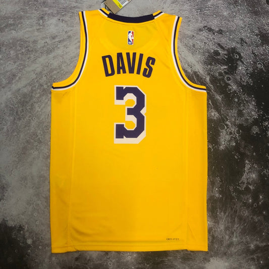 Los Angeles Lakers Yellow #3 DAVIS NBA Season Jerseys 2023