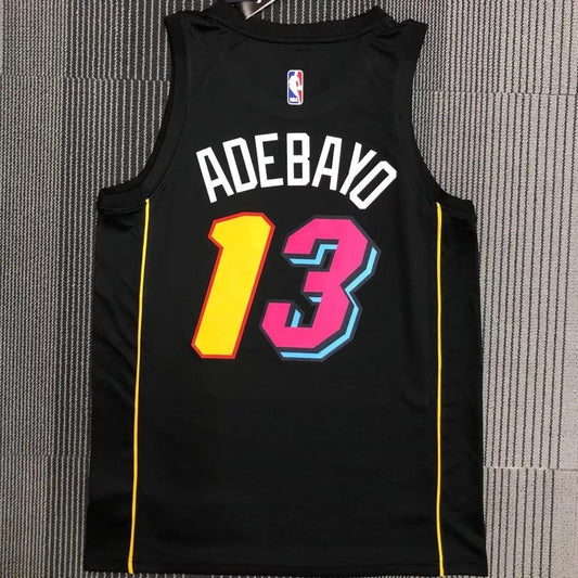 NBA Miami Heat ADEBAYO #13 Black Top Quality Hot Pressing