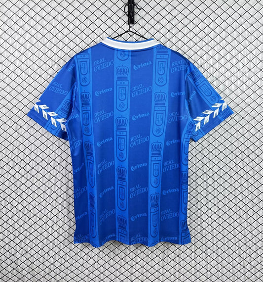 Retro Real Oviedo Home Fans Football Jersey 1998/1999