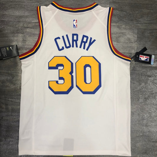 Golden State Warriors White San Francisco #30 CURRY NBA Season Jerseys