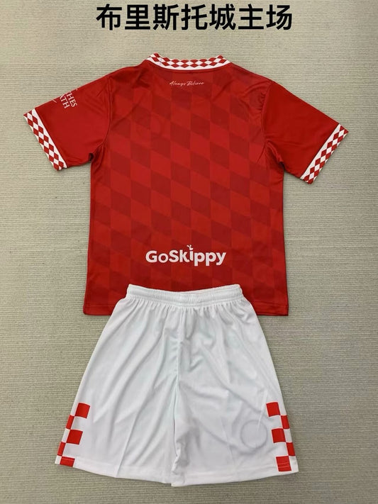 Bristol City Home Kids Football Jersey 2024/2025