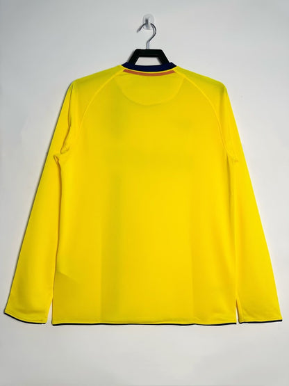 Retro Barcelona Away Long Sleeve Football Jersey 2008/2009