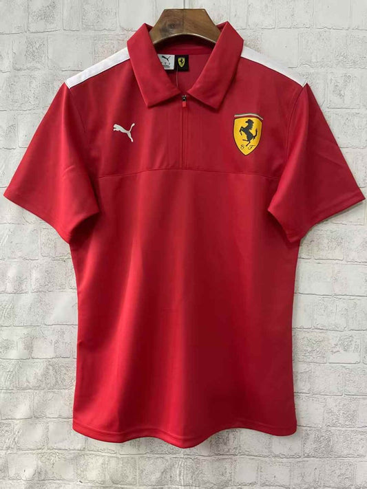F1 Ferrari T-shirt Red Short Sleeve Racing Suit 2025