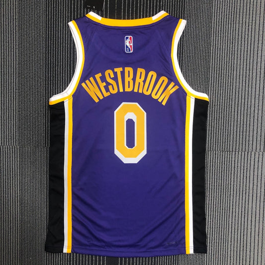 Los Angeles Lakers 75 Year Jordan Pruple #0 WESTBROOK NBA Season Jerseys