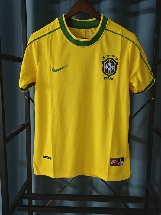 Retro Brazil Home Football Jersey 1998 (S-4XL)