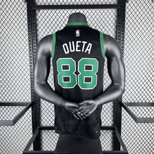 Retro Boston Celtics Black #88 QUETA NBA Jerseys 2023