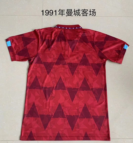 Retro Manchester City Away Football Jersey 1991