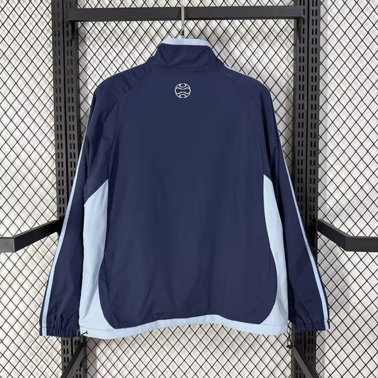 Retro Argentina Windbreaker Blue Black Football Jersey 2026/2027