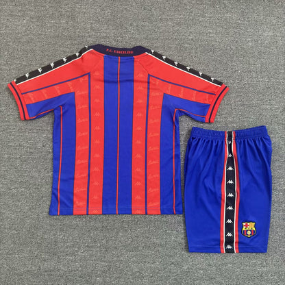 Retro Barcelona Home Kids Football Jersey 1997/1998