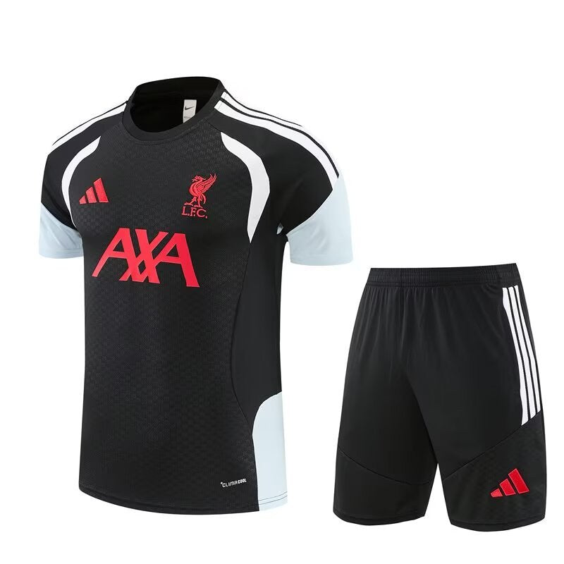 Liverpool Training Fans Kits Black Football Jersey 2025/2026 (Kids And Man ) (16-2XL)