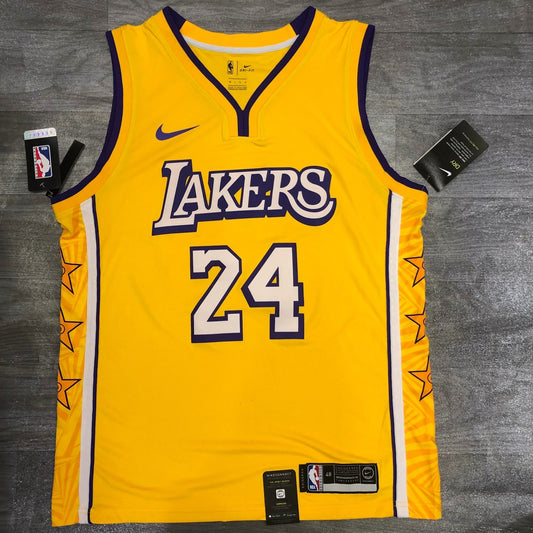 NBA Laker's Retro Yellow V-leader Sucheng City Version 24 Kobe With Chip