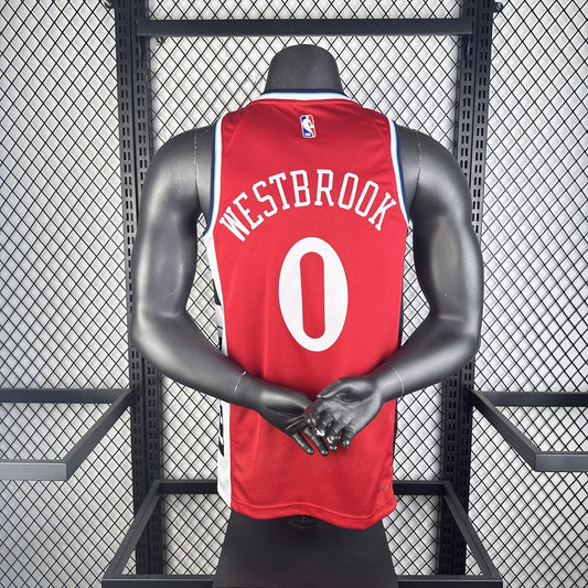 Los Angeles Clippers Red #0 WESTBROOK NBA Season Jerseys 2025
