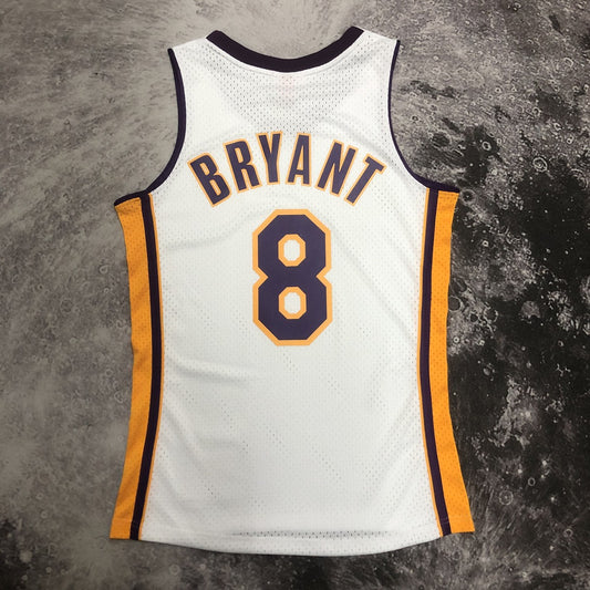 Los Angeles Lakers Retro Kobe #8 BRYANT White Hardwood Classics Swingman NBA Jersey 2003/2004