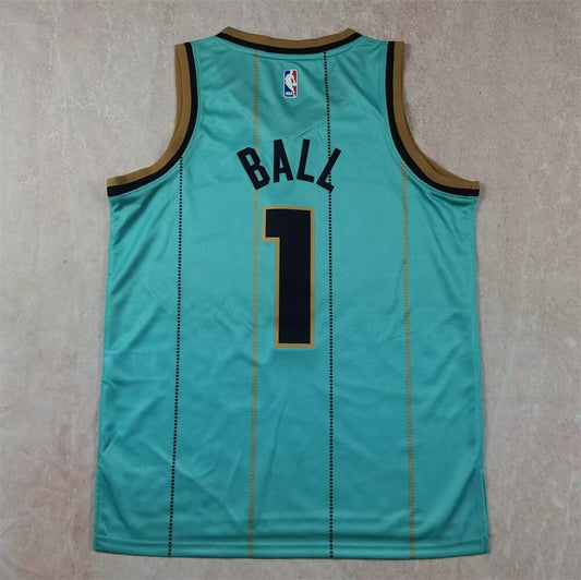 Charlotte Hornets Green #1 BALL NBA Jerseys 2025