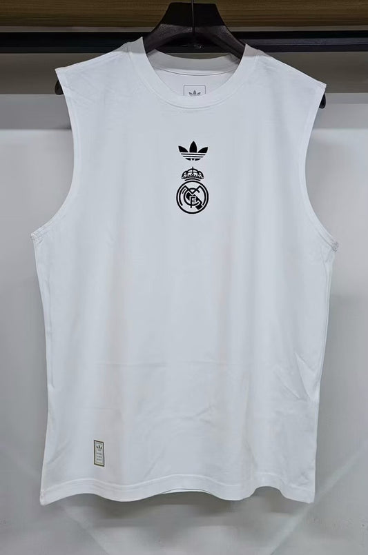 Real Madrid Vest Hundred Percent Cotton Football Jersey 2025/2026