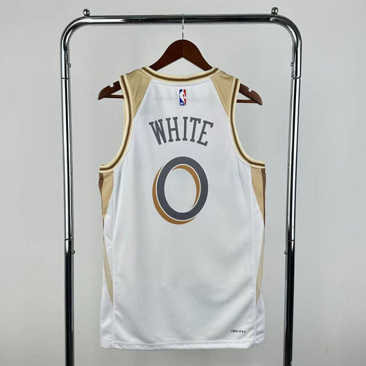 Chicago Bulls White City Edition #0 WHITE NBA Season Jerseys 2025