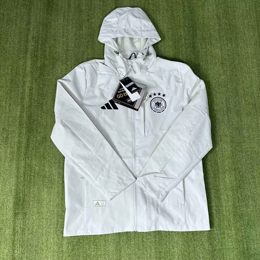 Germany Windbreaker Interchange Jacket Black White Football Jersey 2025/2026