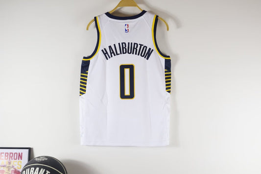 Indiana Pacers Kids White #0 HALIBURTON NBA Jerseys