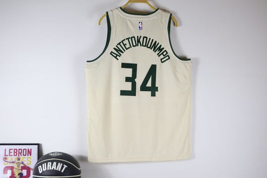Milwaukee Bucks White #34 ANTETOKOUNMPO NBA Jerseys 2025/2026
