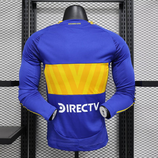 Boca Juniors Home Long Sleeves Player Football Jersey 2024/2025