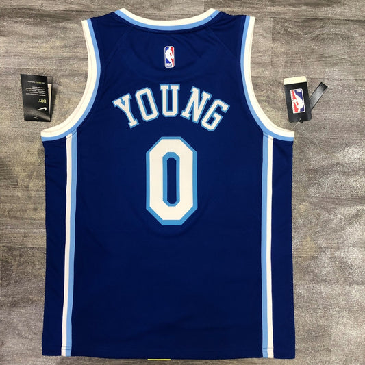 Los Angeles Lakers Blue Latin Night #0 YOUNG NBA Season Jerseys