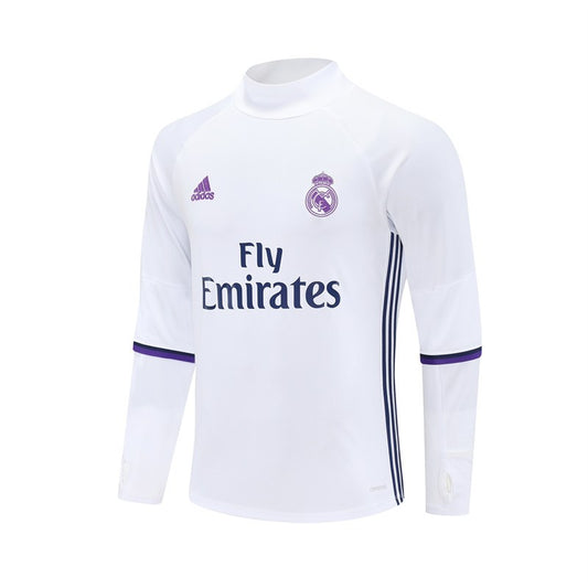 Retro Real Madrid Training Tracksuit White 2016/2017