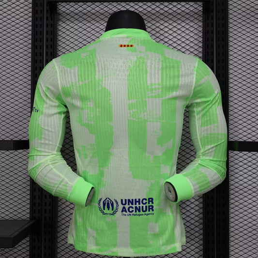 Barcelona Third Away Long Sleeve Player Football Jersey 2024/2025