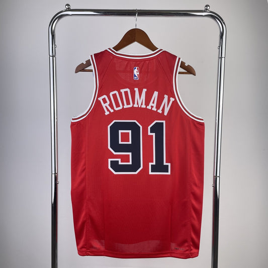Chicago Bulls Red #91 RODMAN NBA Season Jerseys 2023