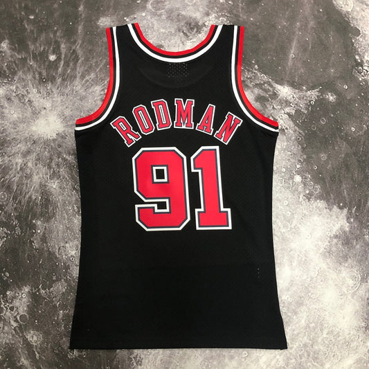 Chicago Bulls Black #91 RODMAN NBA Season Jerseys 1998