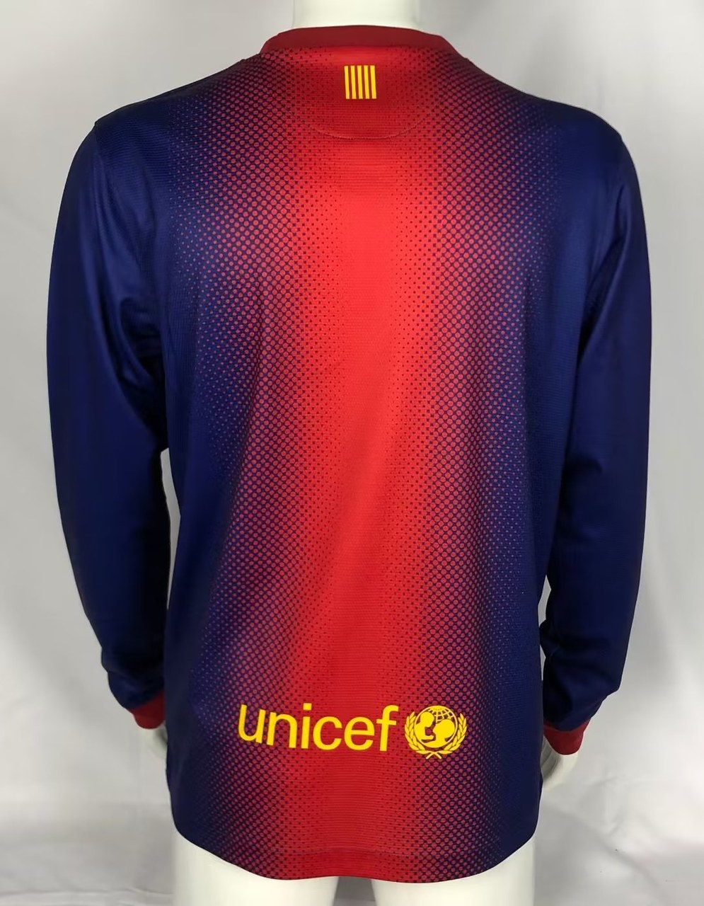 Retro Barcelona Home Long Sleeve Player Football Jersey 2012/2013