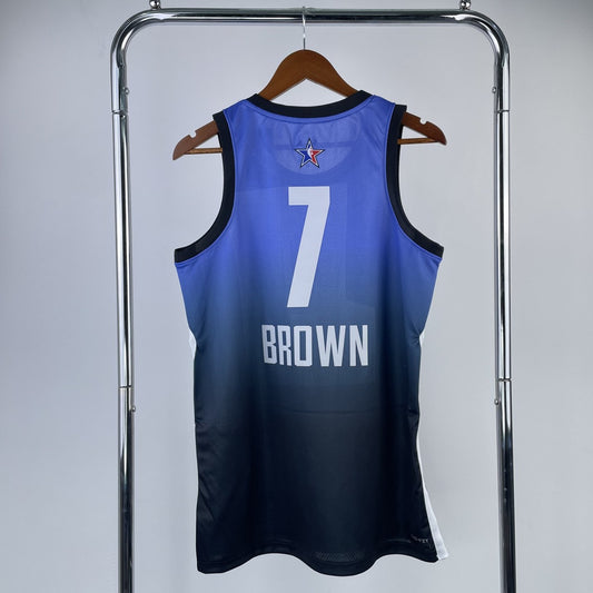 ALL-STAR Blue #7 BROWN NBA Jerseys 2023
