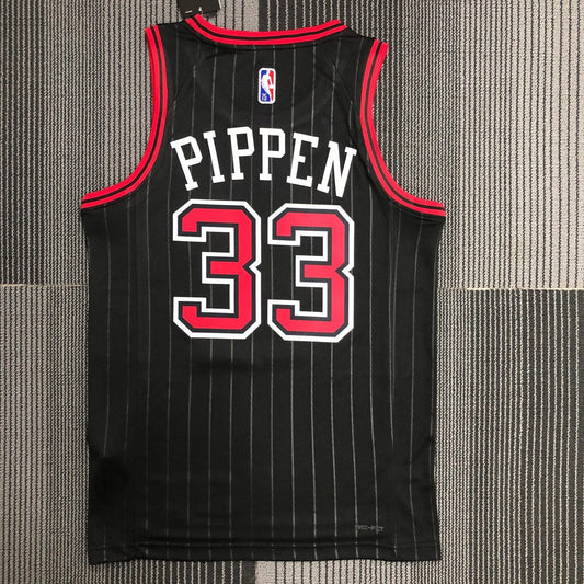 Chicago Bulls Black #33 PIPPEN NBA Season Jerseys 75 Year