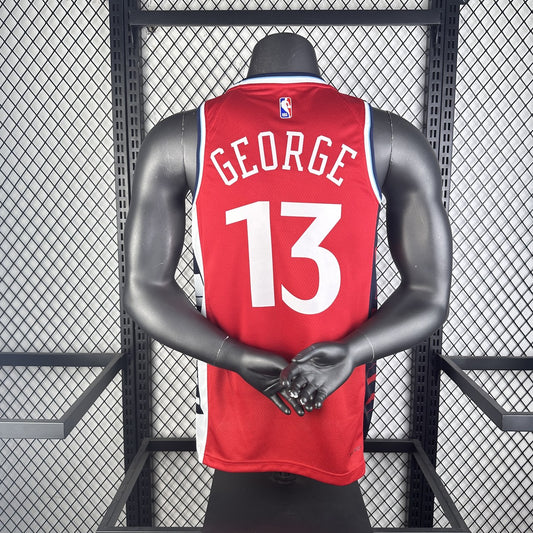 Los Angeles Clippers Red #13 GEORGE NBA Season Jerseys 2025